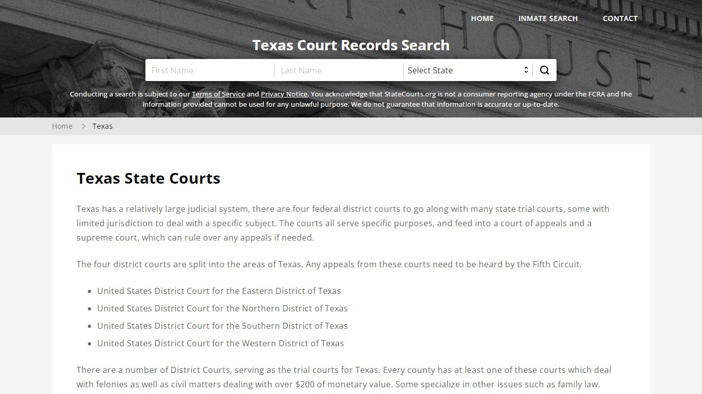 Texas Court Records - TX State Courts